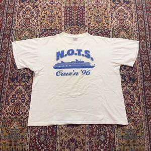 VTG 1996 N.O.T.S. Cruz'n 96 Graphic T Shirt Mens XL USA ship white blue cruise